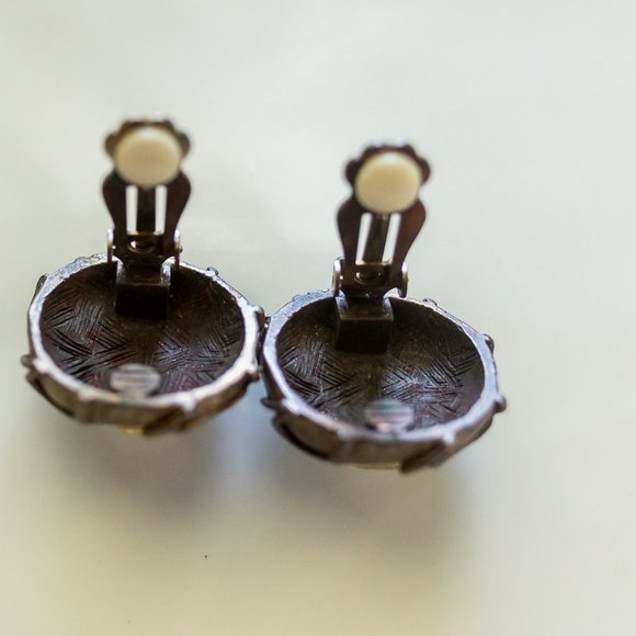Vintage Designer Kate Hines Modernist Earrings - Picture 5 of 5
